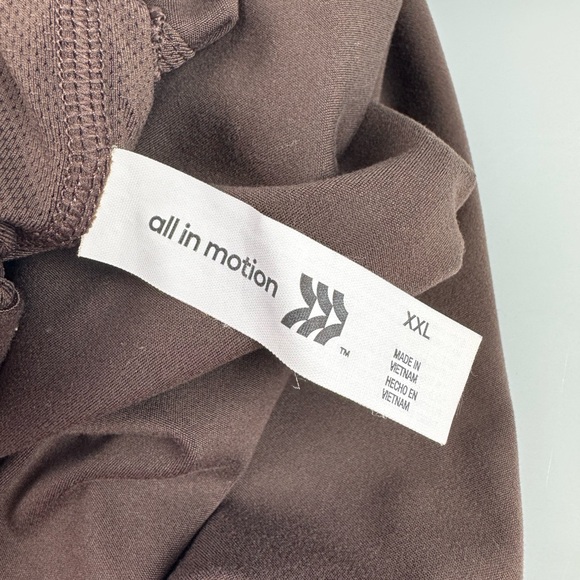 Target All in Motion Longline Bra Tank Top Cropped Solid Dark Brown Chocolate - Picture 8 of 8